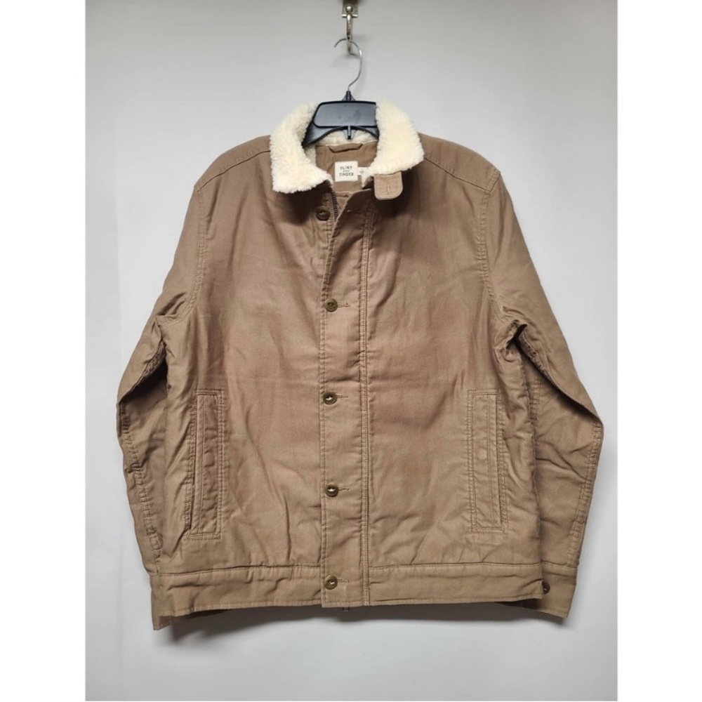 Mens Huckberry Flint and Tinder Sherpa Deck Jacket Size Large